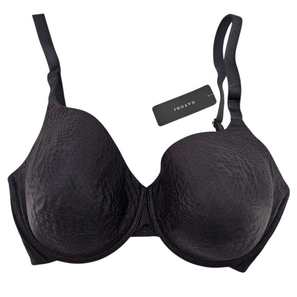 NATORI Womens 32G Black Conform Underwire Full Fit Bra in Coal NWT - Picture 2 of 7